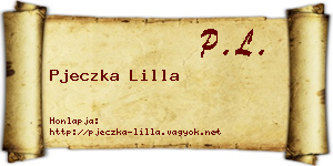 Pjeczka Lilla névjegykártya